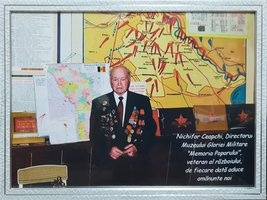 Стенд музея, посвящённый Чапкому  Н.М.
(фото 2024 года)